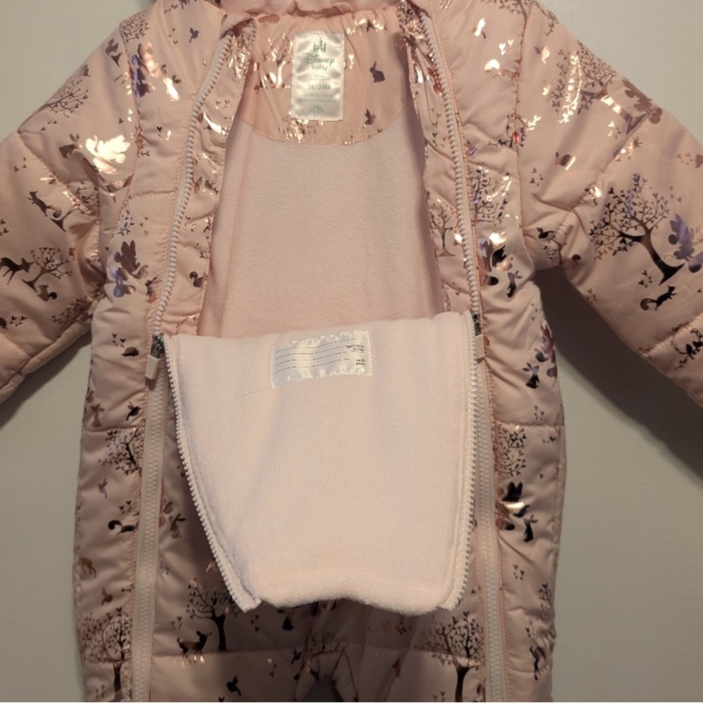 NWOT 💕Disney Light Pink Bambi Snowsuit (18-24 months)🦌